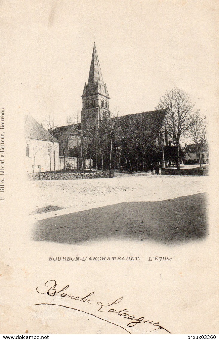 CP- BOURBON L'ARCHAMBAULT-   L' Eglise- - Bourbon L'Archambault