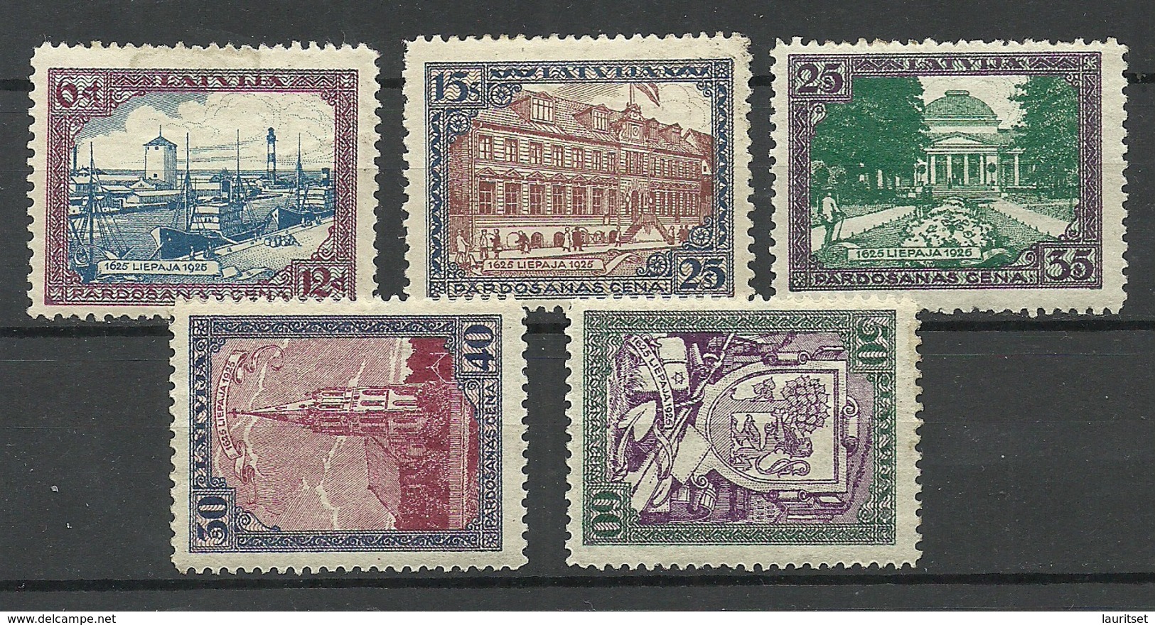 LETTLAND Latvia 1925 Michel 107 - 111 A * - Lettonie