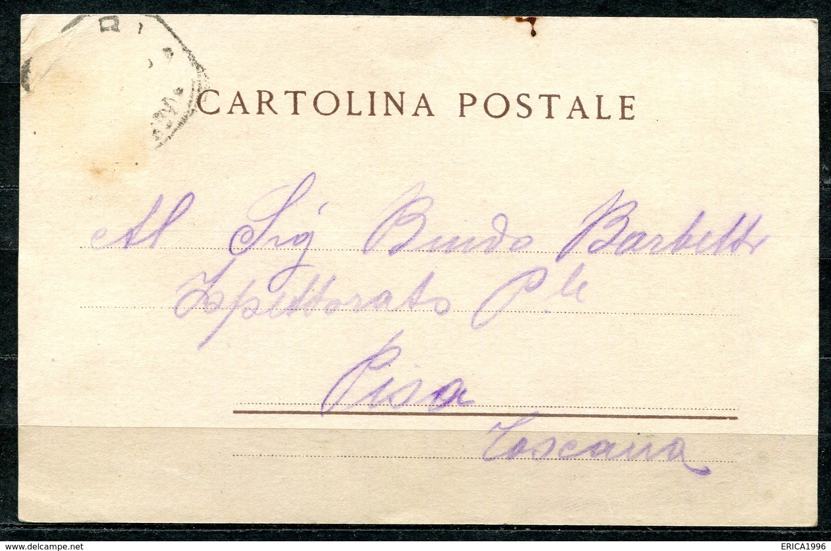 CARTOLINA CV2464 BARI (BA) Corso Vittorio Emanuele, Formato Piccolo, Viaggiata 1899, Francobollo Asportato, Ottime Condi - Bari