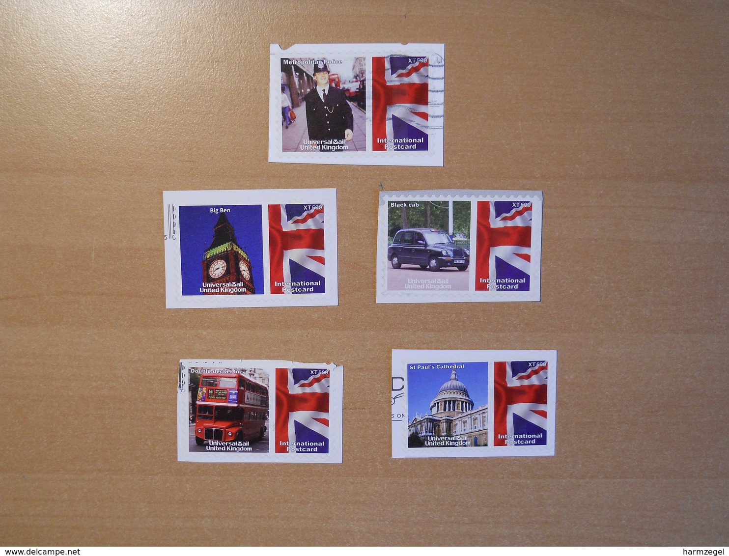 London Black Cab, Taxi, Police, Big Ben, St. Paul's Cathedral, Double Decker Bus - Universal Mail Stamps