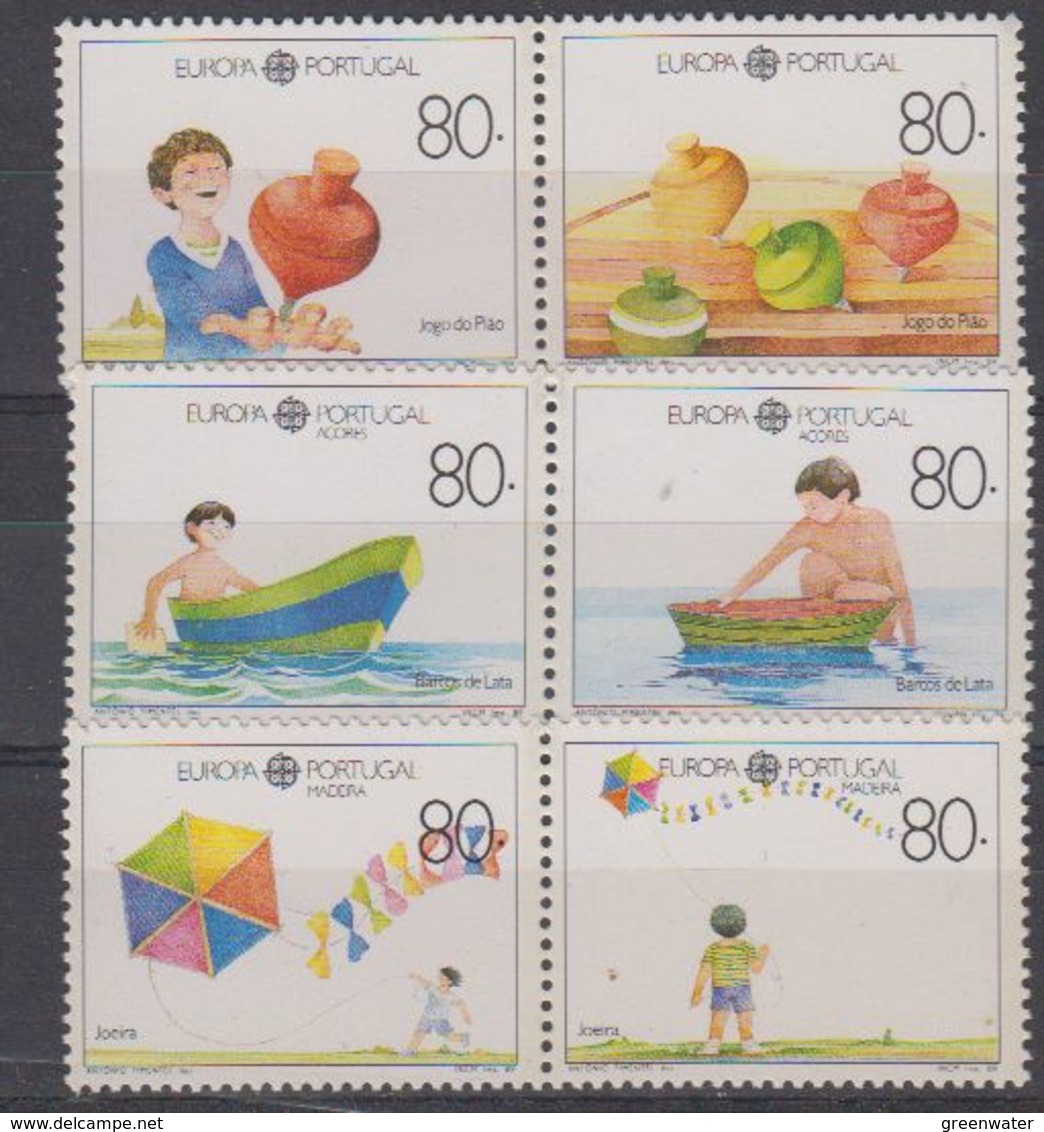 Europa Cept 1989 Portugal, Azores, Madeira 3x2v From  M/s ** Mnh (41830) - 1989