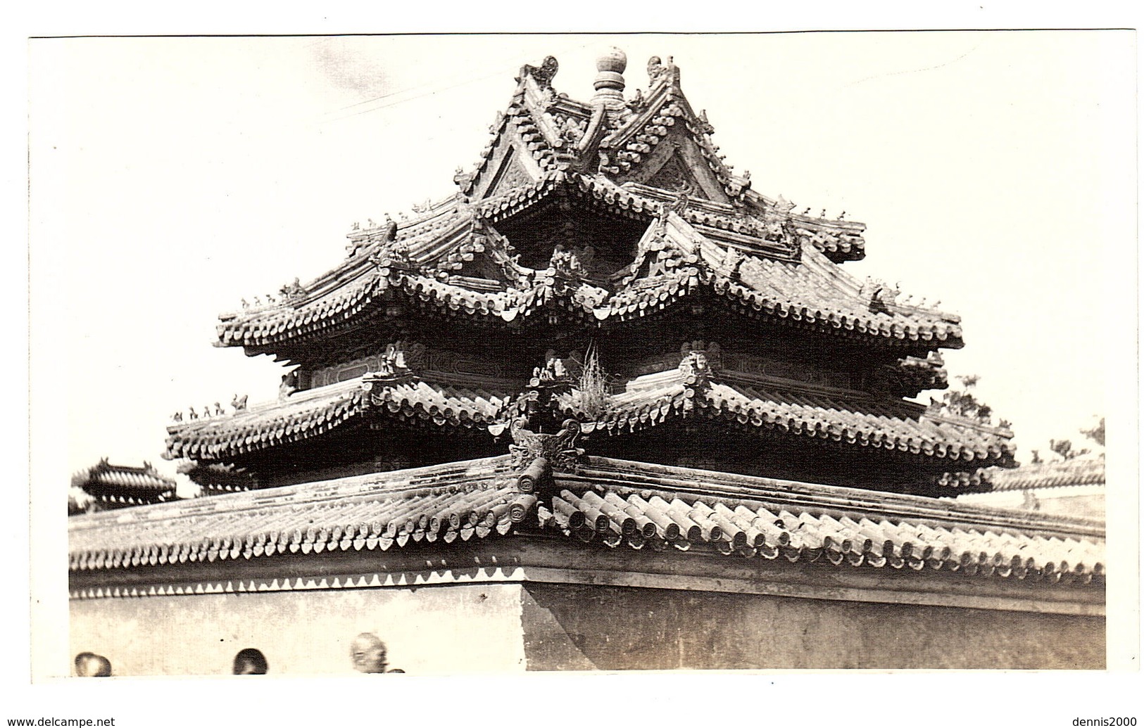 CHINE - CARTE PHOTO - PHOTO CARD - Toit Orné - Roof With Ornaments - Chine