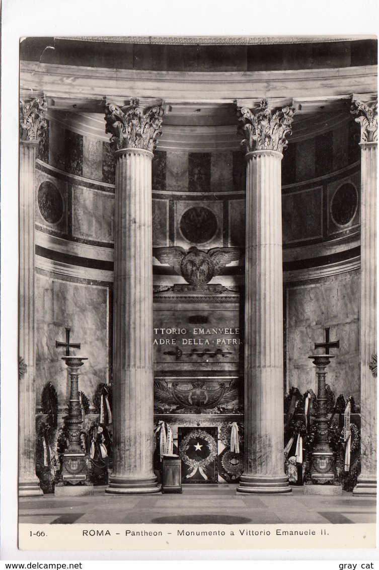 ROMA, Pantheon, Monumento A Vittorio Emanuele II, Real Photo, Vera Fotografia Postcard [22864] - Pantheon