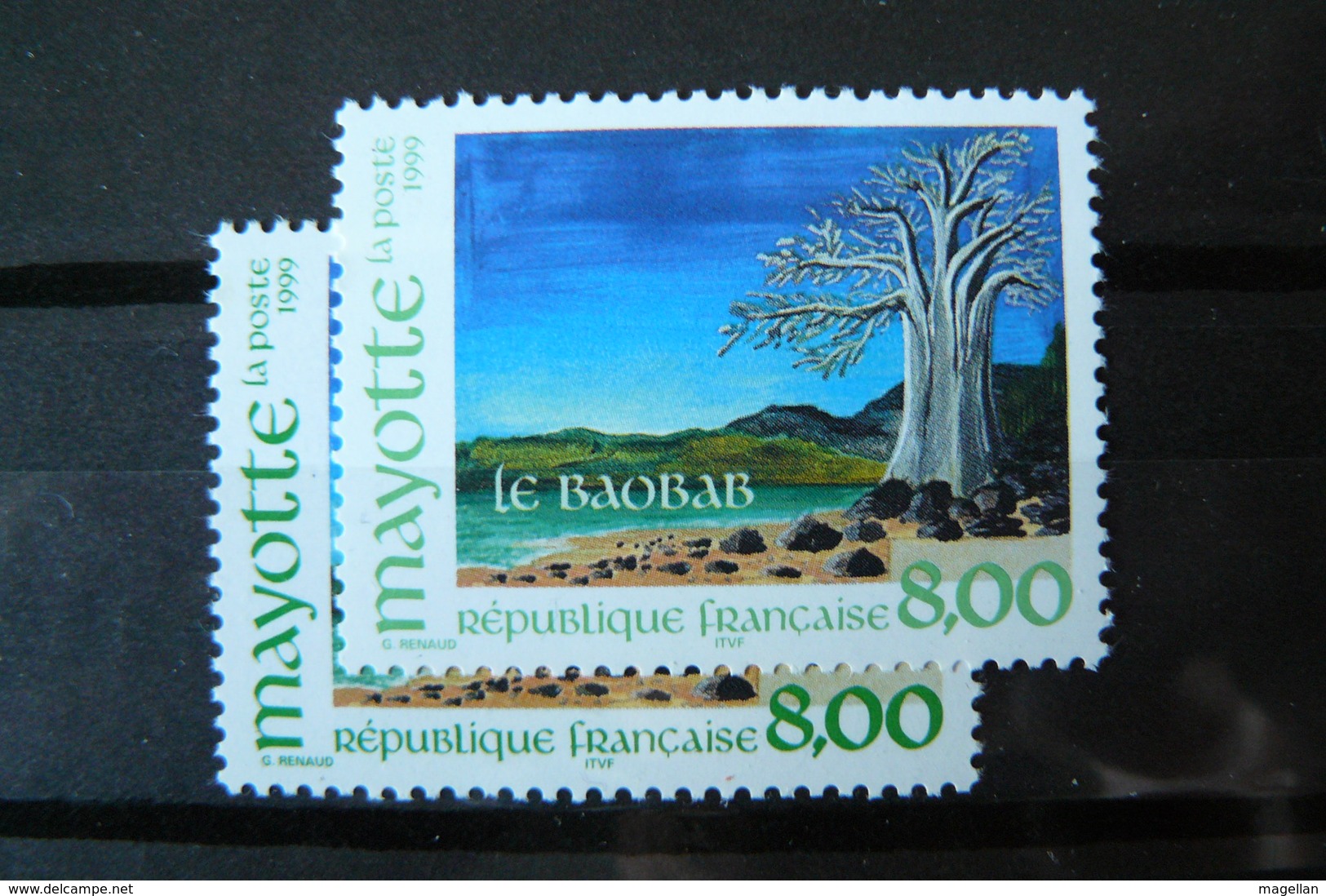 Mayotte - Yvert N° 75 X2 Neufs ** (MNH) - Variété De La Couleur Verte - Unused Stamps