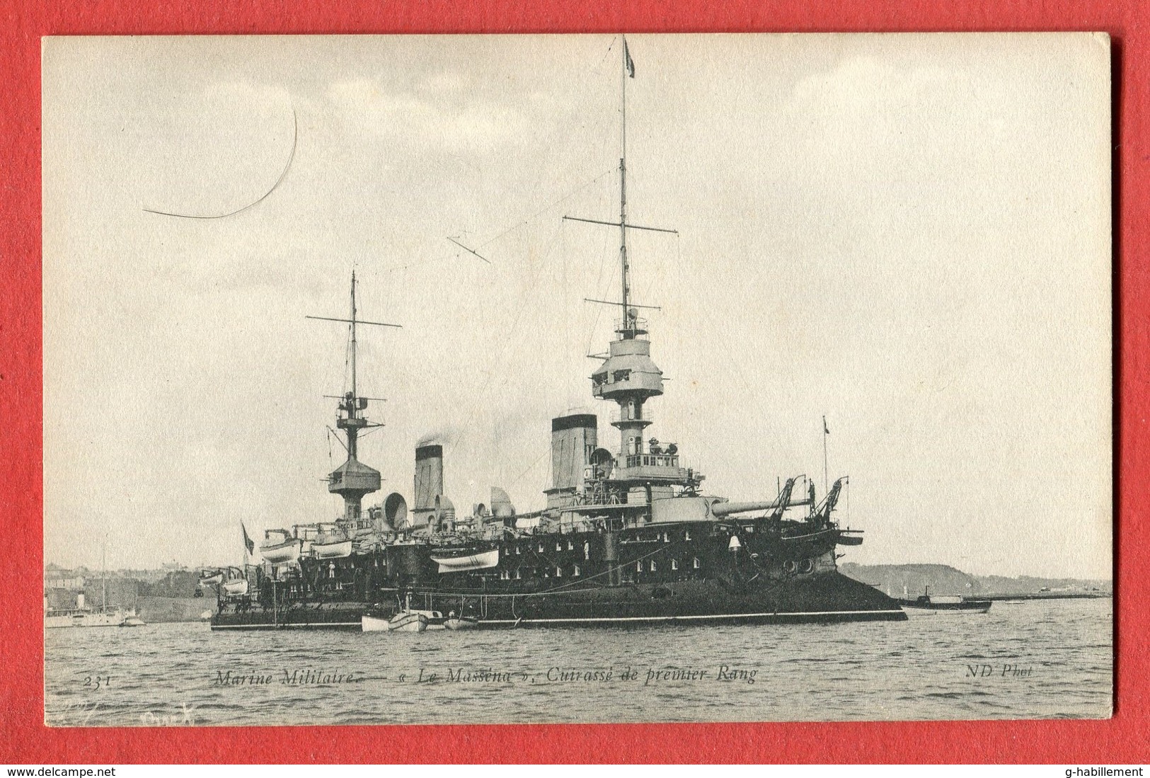 CPA BATEAUX - GUERRE - LE MASSENA - Cuirassé De Premier Rang - Marine Militaire Française - Guerre