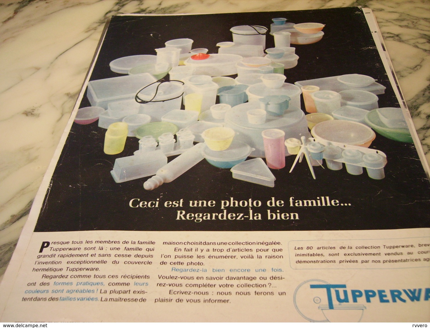 ANCIENNE PUBLICITE IL Y A PENSE TUPPERWARE 1966 - Autres & Non Classés