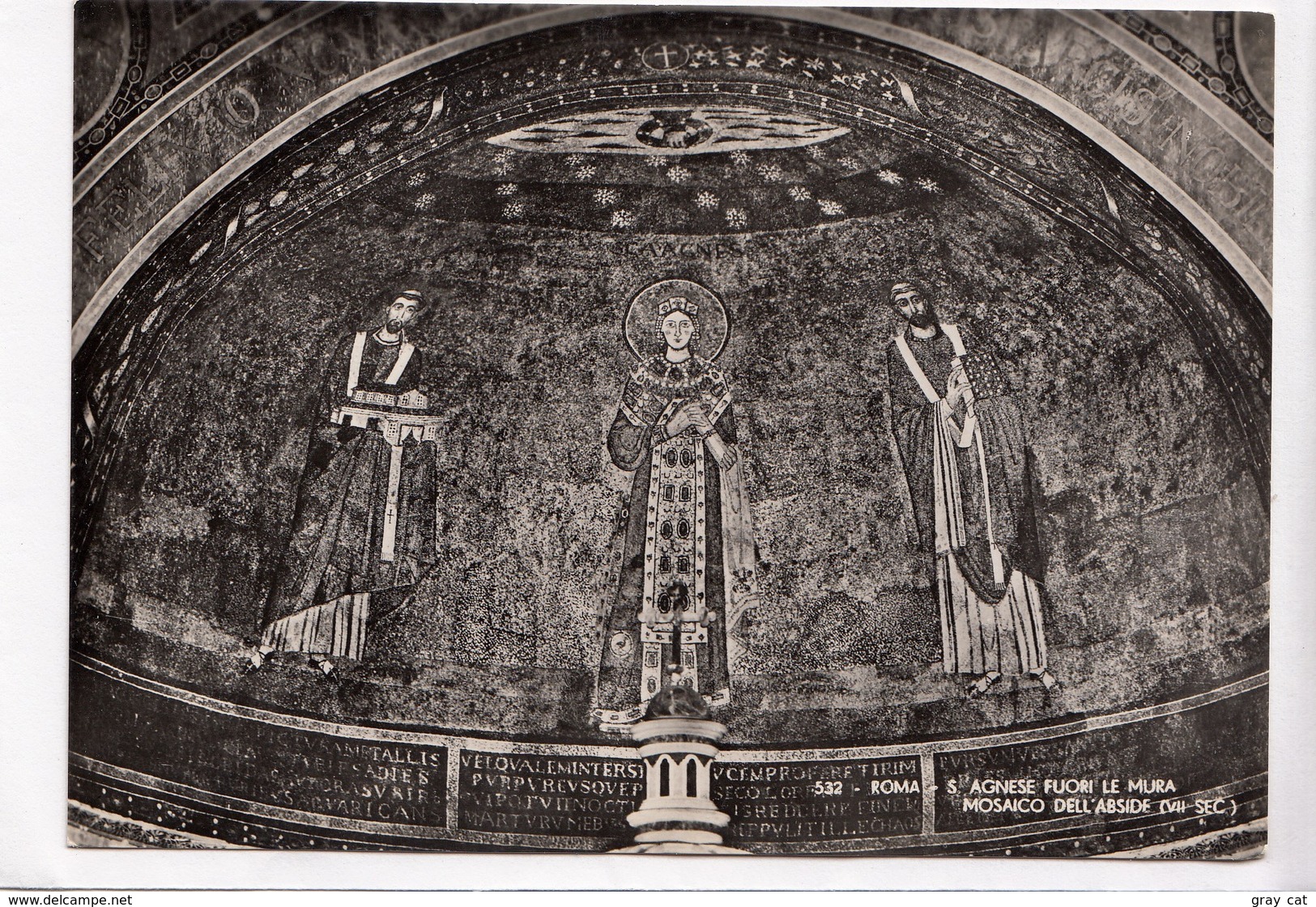 ROMA, S. AGNESE FUORI LE MURA, MOSAICO DELL'ABSIDE, Unused Vera Fotografia Postcard [22866] - Churches