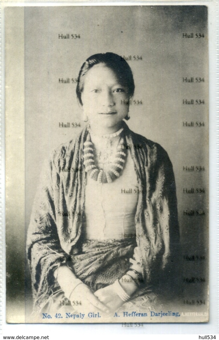 Nepal Nepali Girl A Heffernan Darjeeling Postcard India Tibet 1900s-10s No.42 By Master's Curios - Nepal