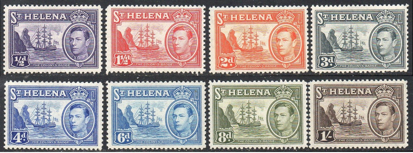ST HELENA 	1938-44 Part Set To 1/-  MH - Saint Helena Island