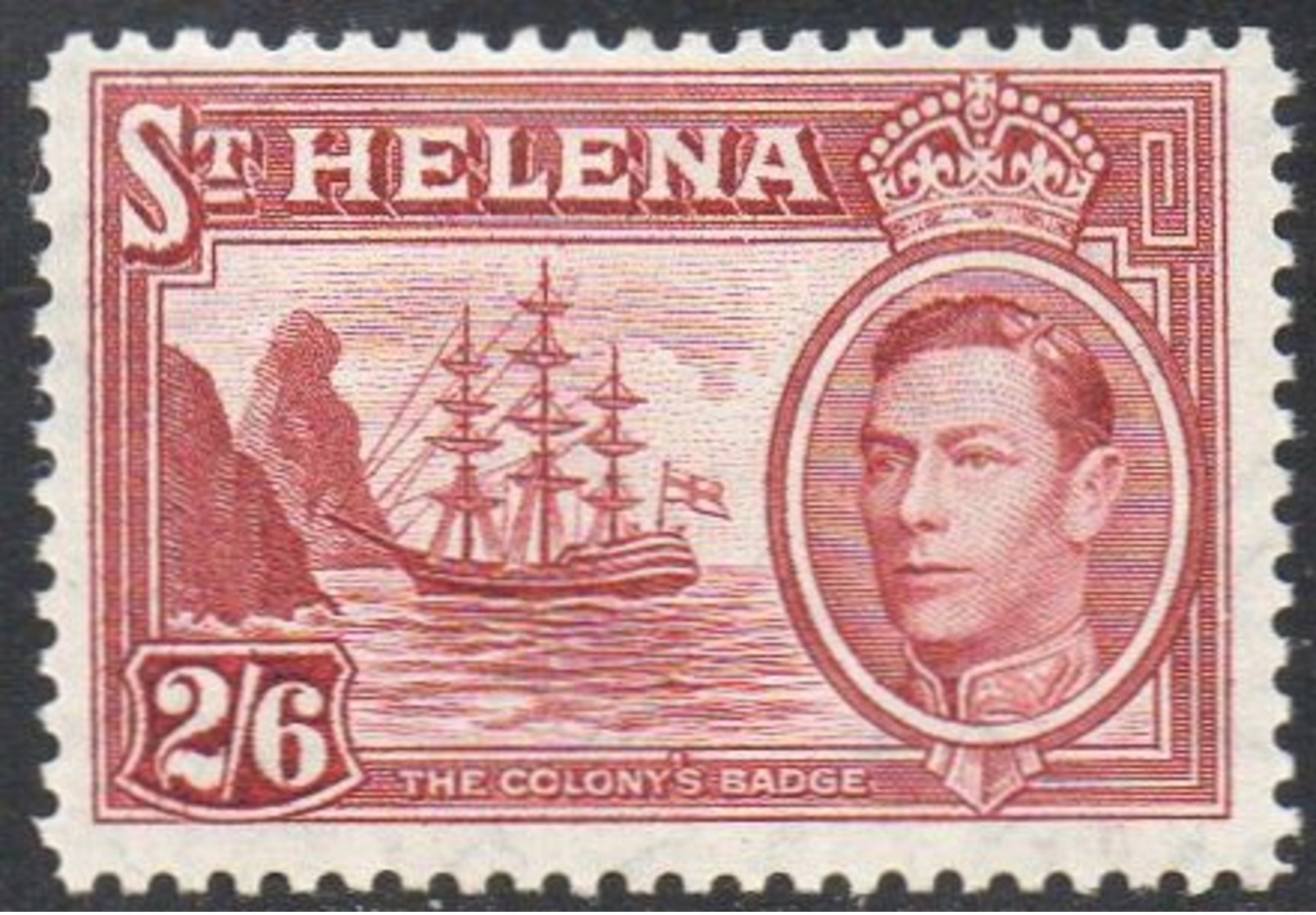 ST HELENA 	1938 2/6d Maroon  MH - Saint Helena Island