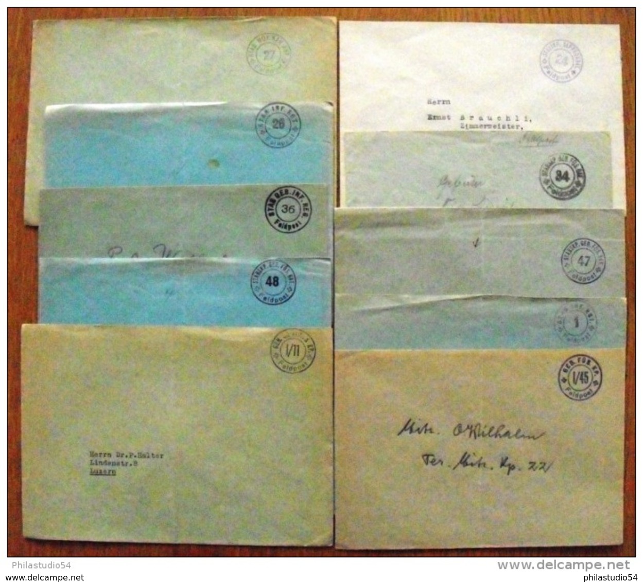 50 Covers Suisse Fieldpost - Feldpost - Documents