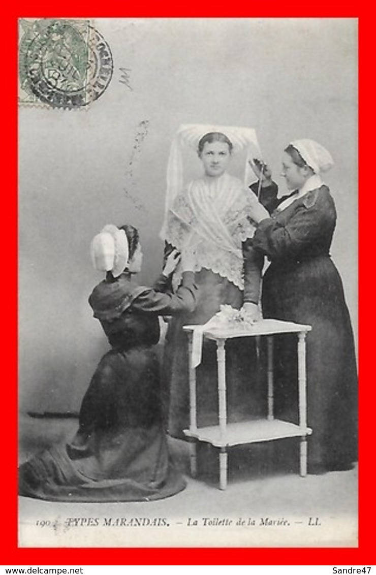 CPA NOCE. Types Marandais. La Toilette De La Mariée, Animé...I0531 - Noces