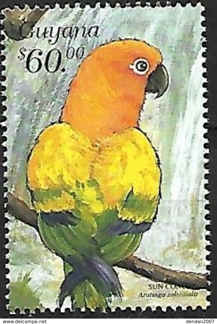 Guyana -1999 - MNH - Parrots Of Central America -   Sun Parakeet    (Aratinga Solstitialis) - Parrots