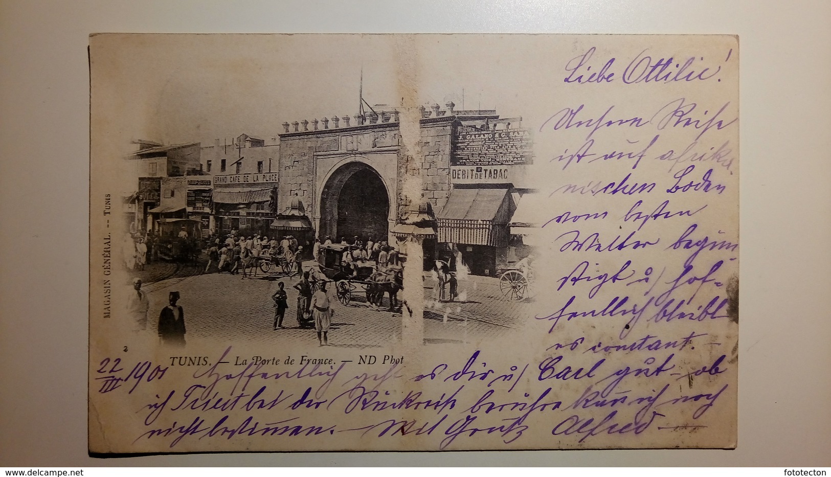 Tunisia, Tūnisiya - Tunis - La Porte De France - ND Phot - 1901 - Animee [TM/Lpt100e] - Tunisia