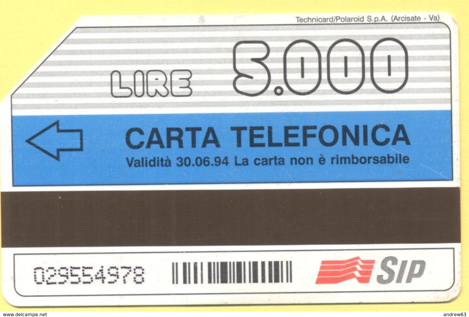 Scheda Telefonica - ITALIA - ITALY - ITALIE - 30.06.94 - Compagna Di Tutti I Giorni, Carta Di Credito Telefonica - SIP 5 - Pubbliche Ordinarie