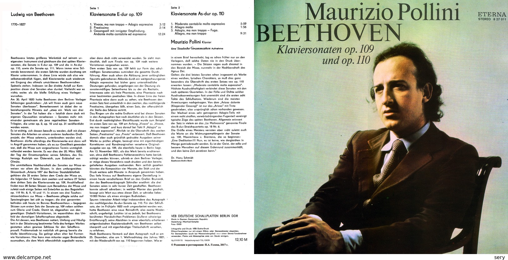 Superlimited Edition CD Maurizio Pollini. BEETHOVEN. KLAVIERSONATEN NoNo 30&31. - Instrumental