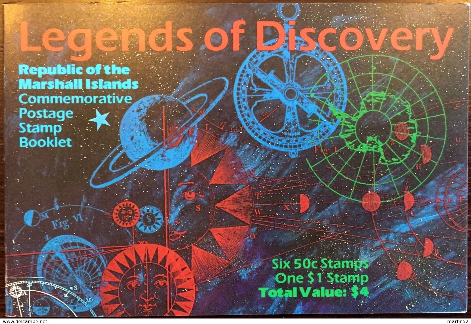 Marshall-Islands 1992: Booklet "Legends Of Discovery"  TIPNOL - COLUMBUS - SPACE > START Below Postal Value Of $4.00 - Explorateurs