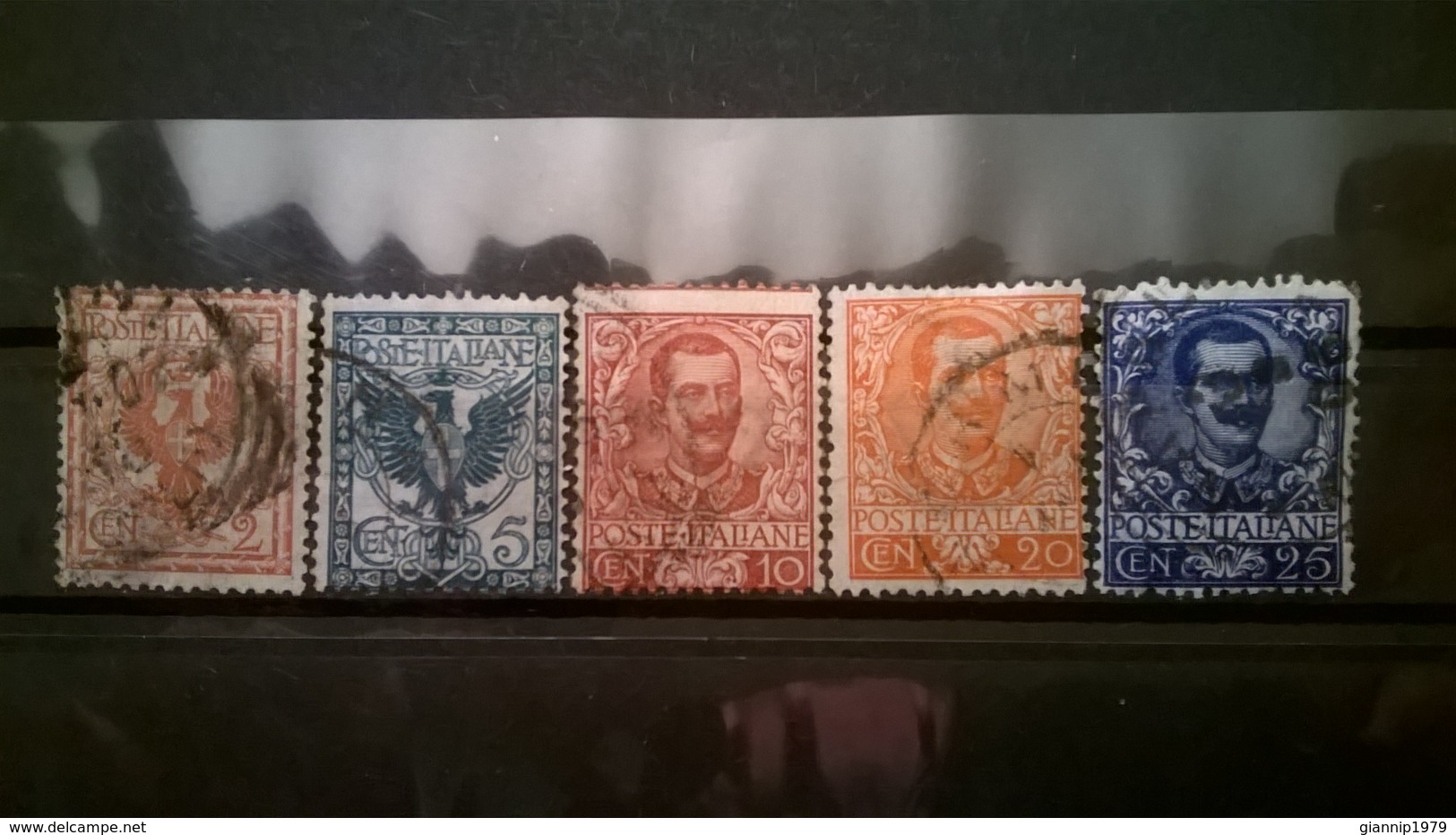 FRANCOBOLLI STAMPS ITALIA ITALY REGNO 1901 USED SERIE FLOREALE - Used