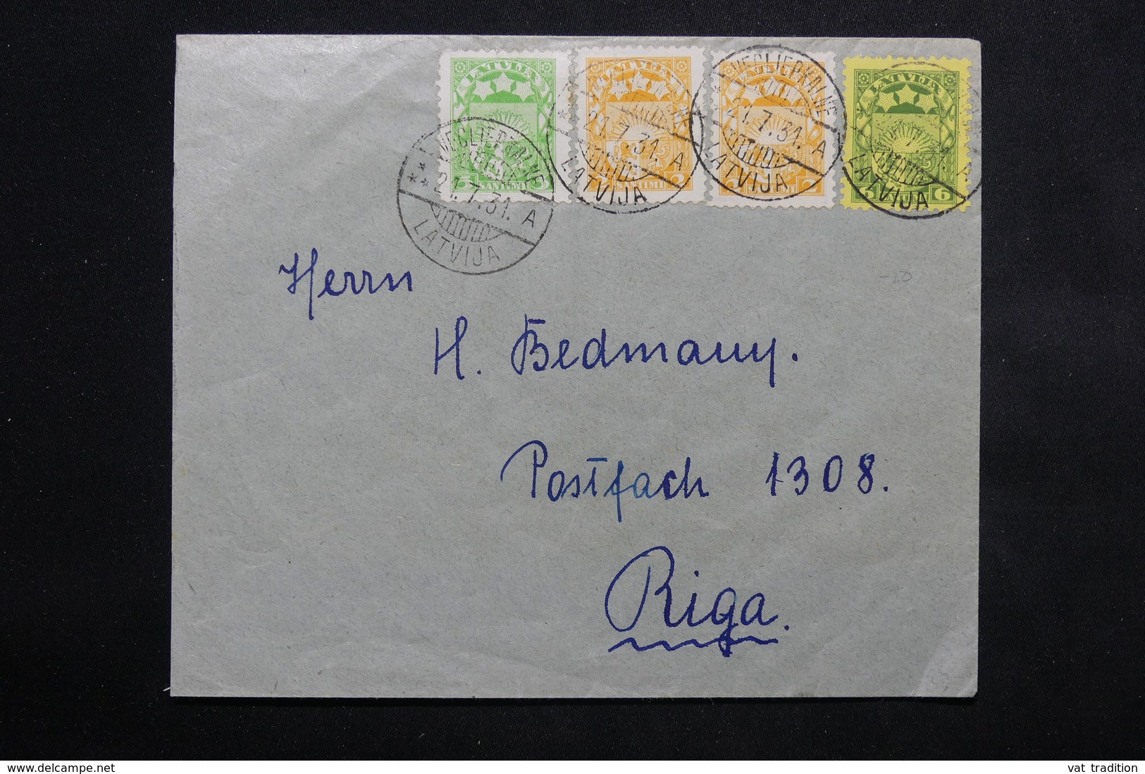 LETTONIE - Enveloppe De Vegliepkalane Pour Riga En 1931 , Affranchissement Plaisant - L 22380 - Lettonie