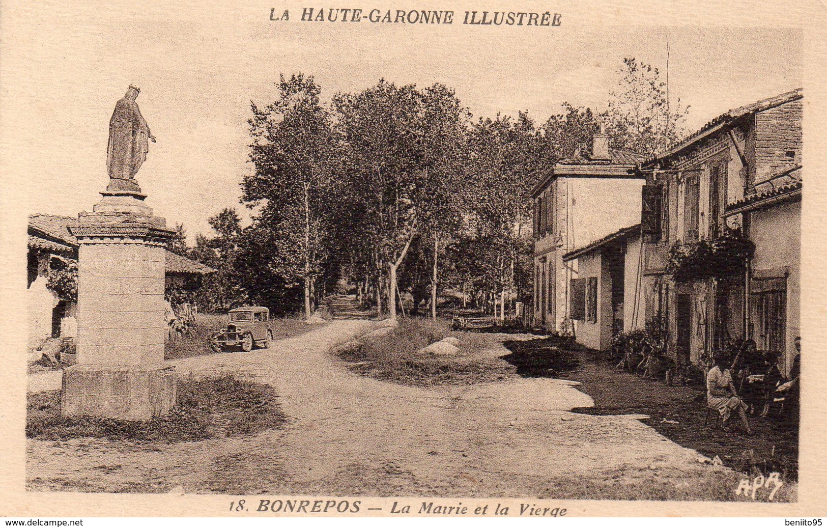 CPA De BONREPOS Sur AUSSONNELLE - La Mairie Et La Vierge. - Andere & Zonder Classificatie