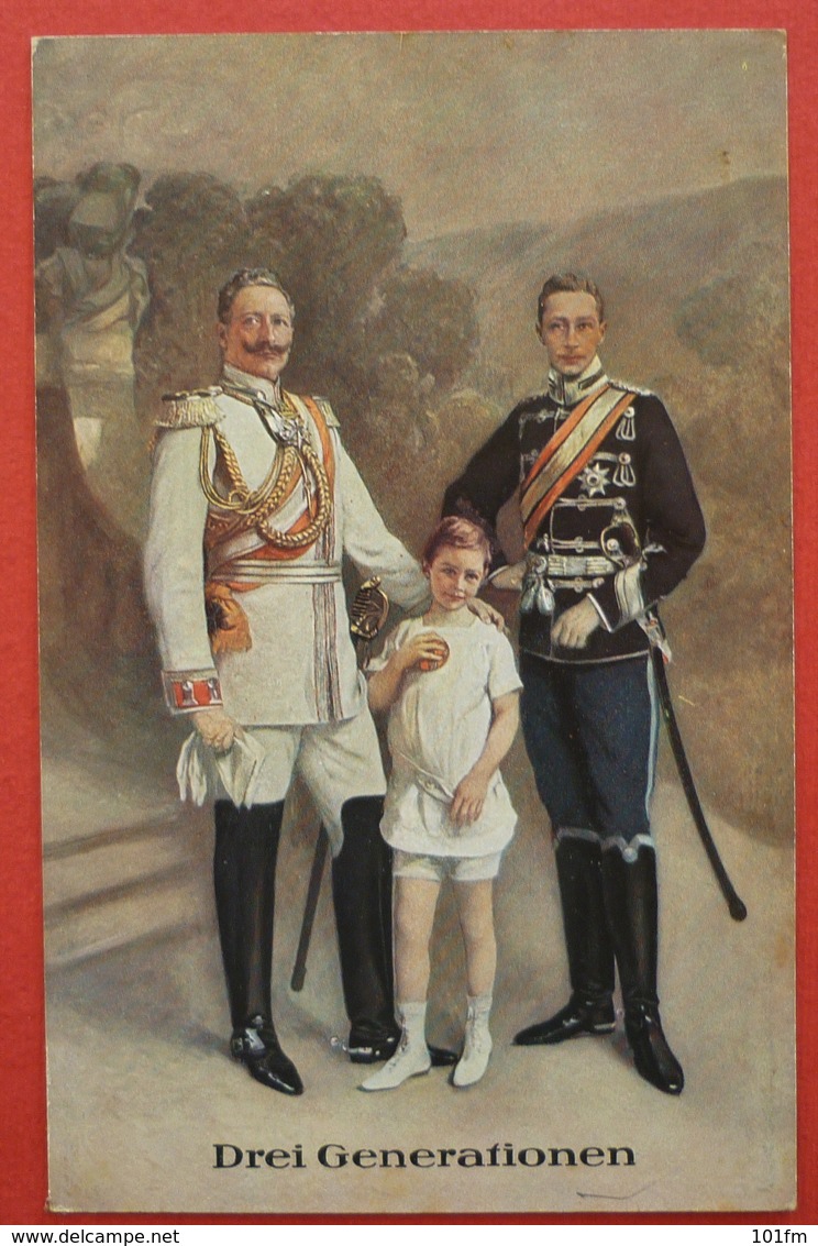 GERMANY - KAISER WILHELM II. - DREI GENERATIONEN - Familles Royales