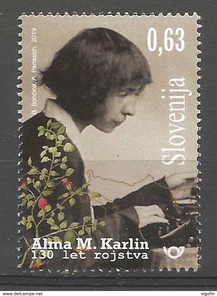 SI 2019-1349 ALMA KARLIN , SLOVENIA, 1 X 1v, MNH - Slovenia