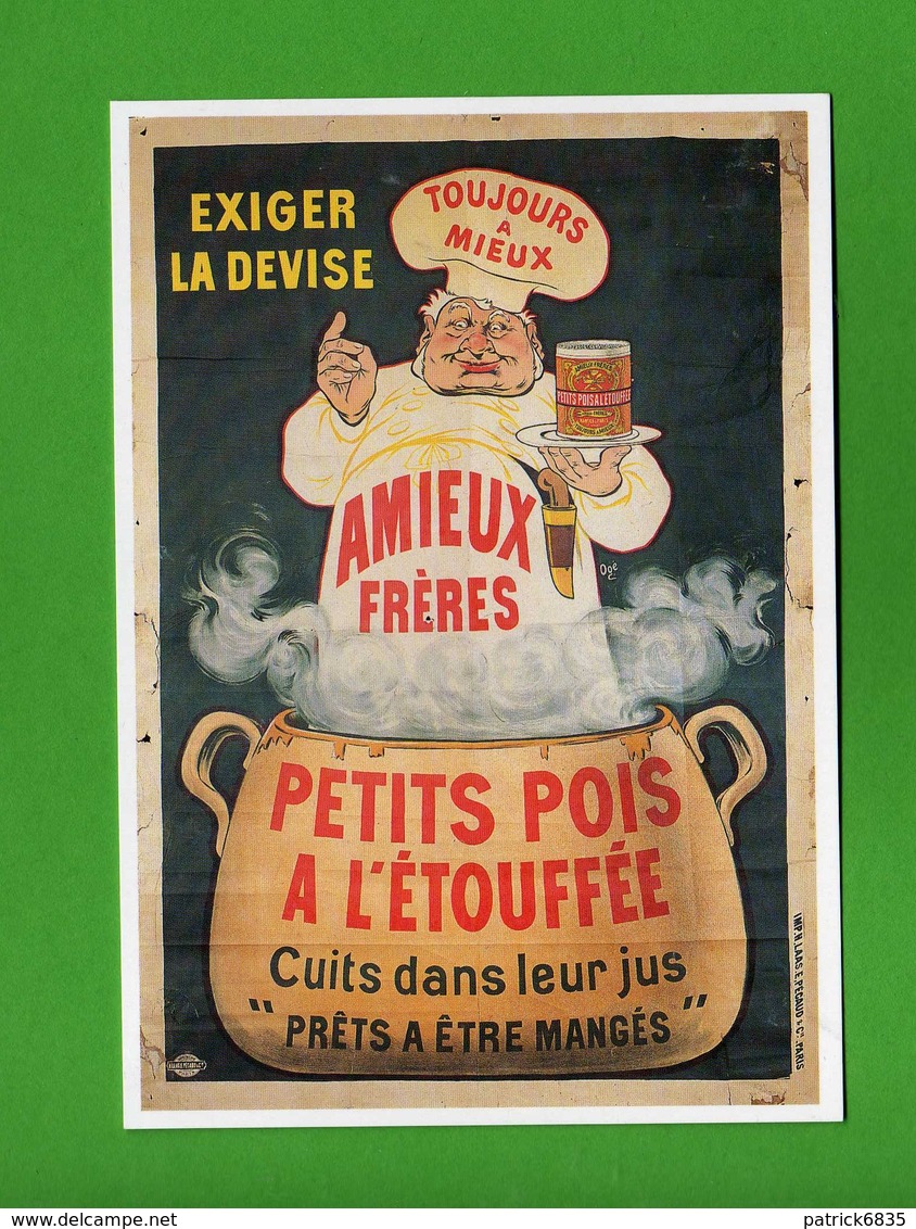 CPM - Amieux, Petits Pois à L'eouffée, Affiche Eugène Ogé .  Vedi Descrizione - Altri & Non Classificati