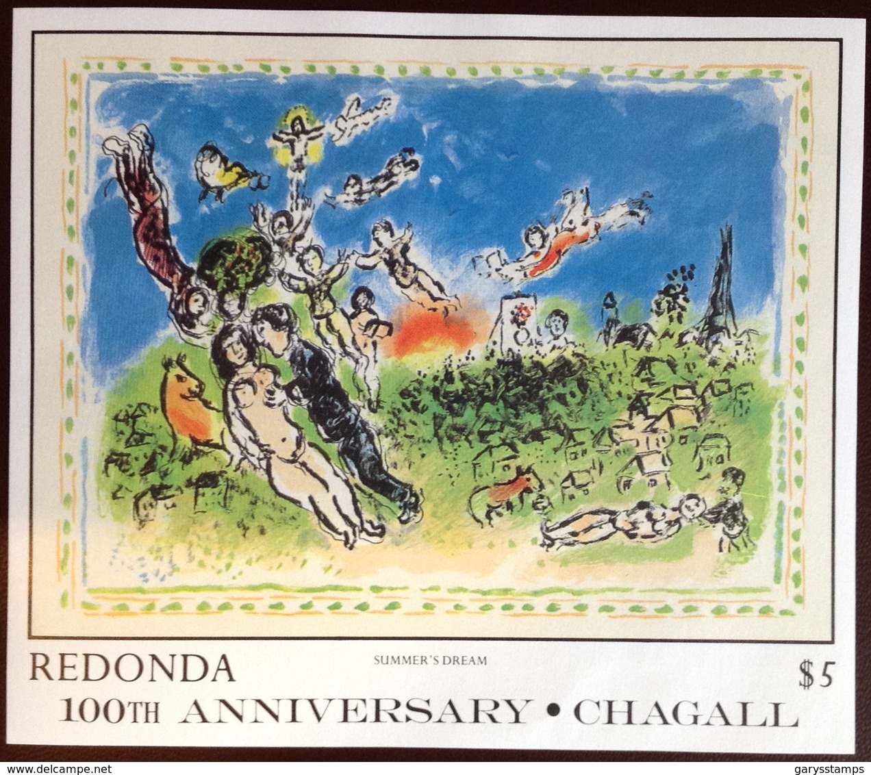 Antigua Redonda 1987 Chagall Minisheet MNH - Antigua E Barbuda (1981-...)