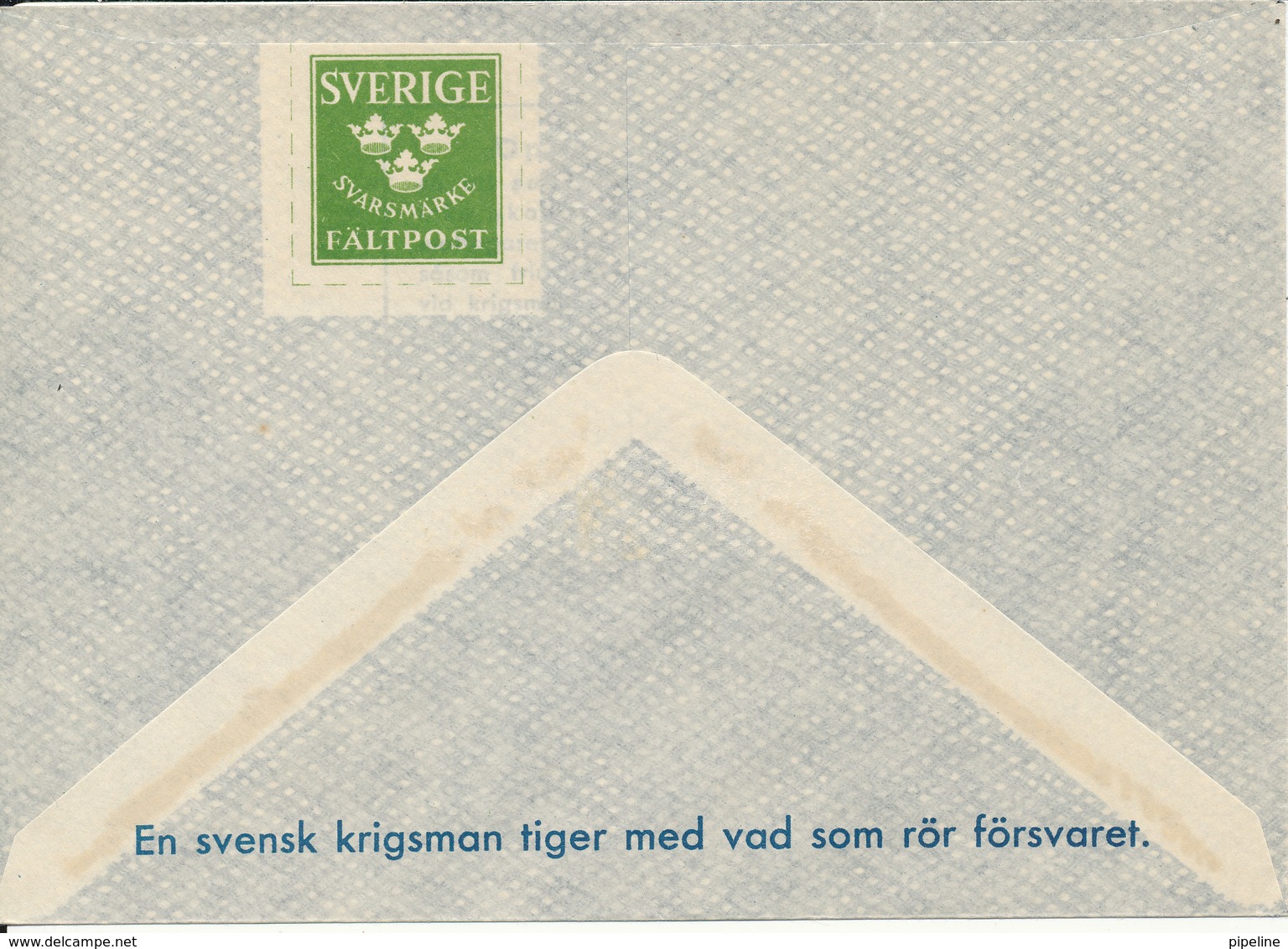 Sweden Militärbrev Military Feltpost In Mint Condition With Answer Label On The Backside Of The Cover - Aland