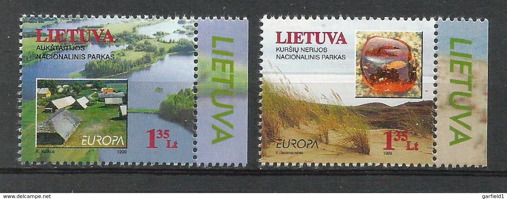 Lietuva / Litauen 1999 Mi.Nr  693 / 94 , EUROPA CEPT Natur- Und Nationalparks - Postfrisch / MNH / (**) - Lituanie