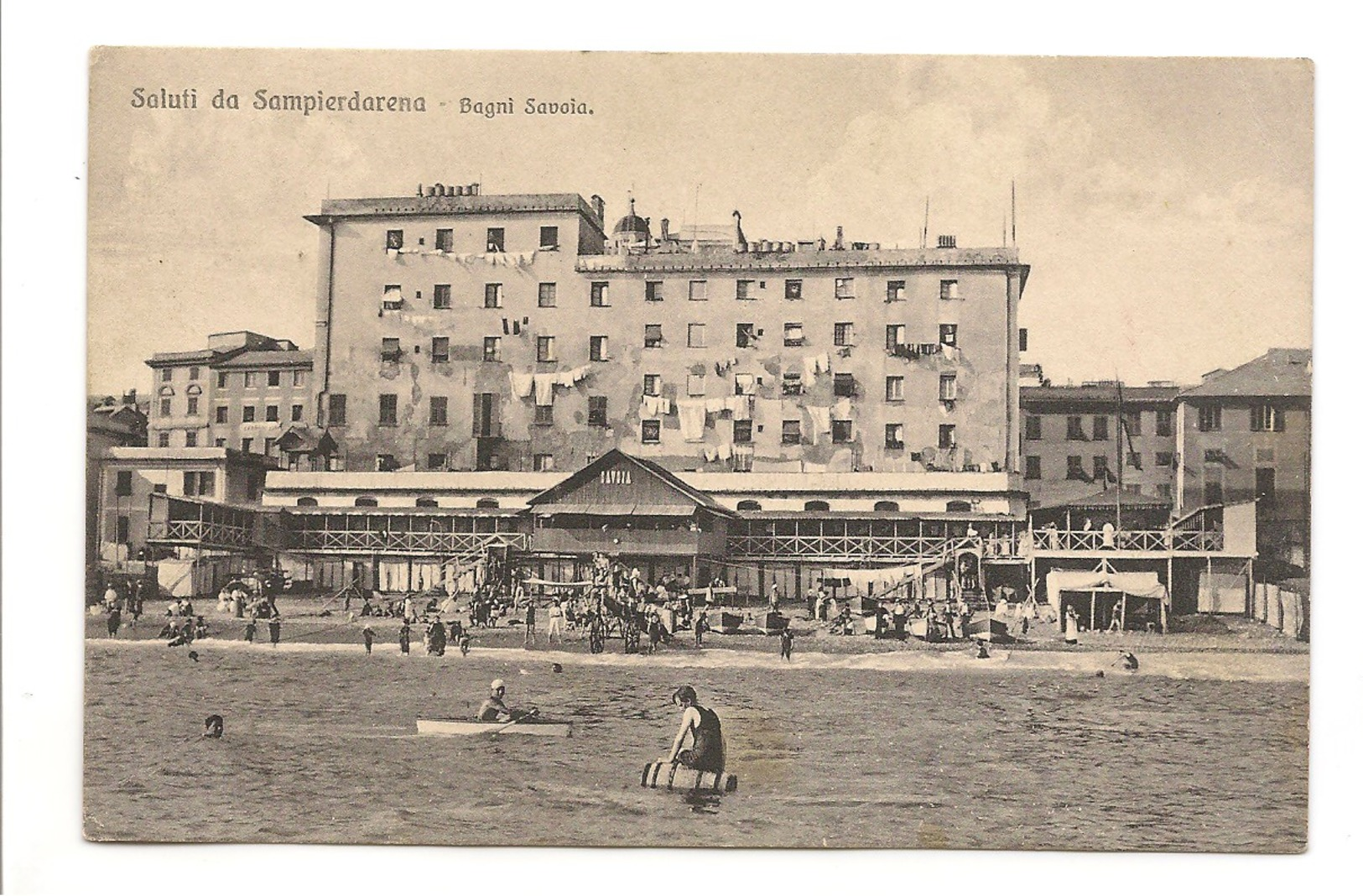 SALUTI DA  SAMPIERDARENA  -  BAGNI  SAVOIA - Genova (Genoa)