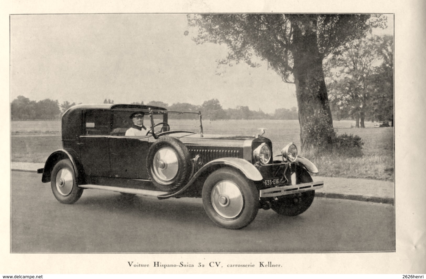 #02 Reproduction Photo Publicitaire 1928 “Hispano -Suiza 32 CV, Carrosserie Kellner”, Sur Carte Postale - Voitures De Tourisme