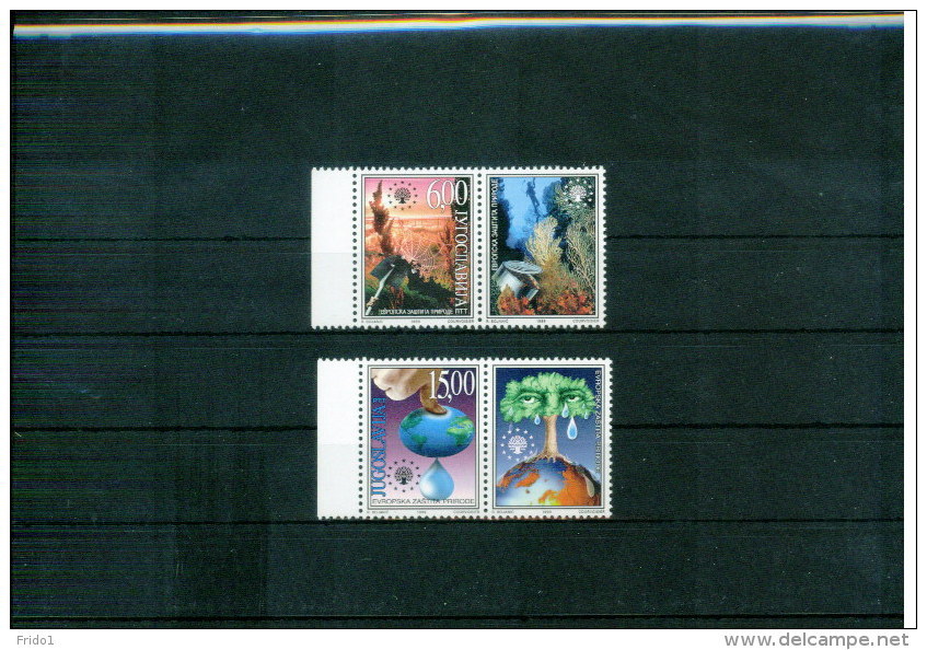 Jugoslawien / Yugoslavia / Yougoslavie 1999 European Nature Protection Satz Mit Zf. / Set With Label Postfrisch / MNH - 1999