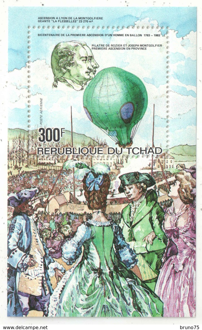 Tchad - Bloc YT 39 ** - 1983 - Montgolfière - Luchtballons