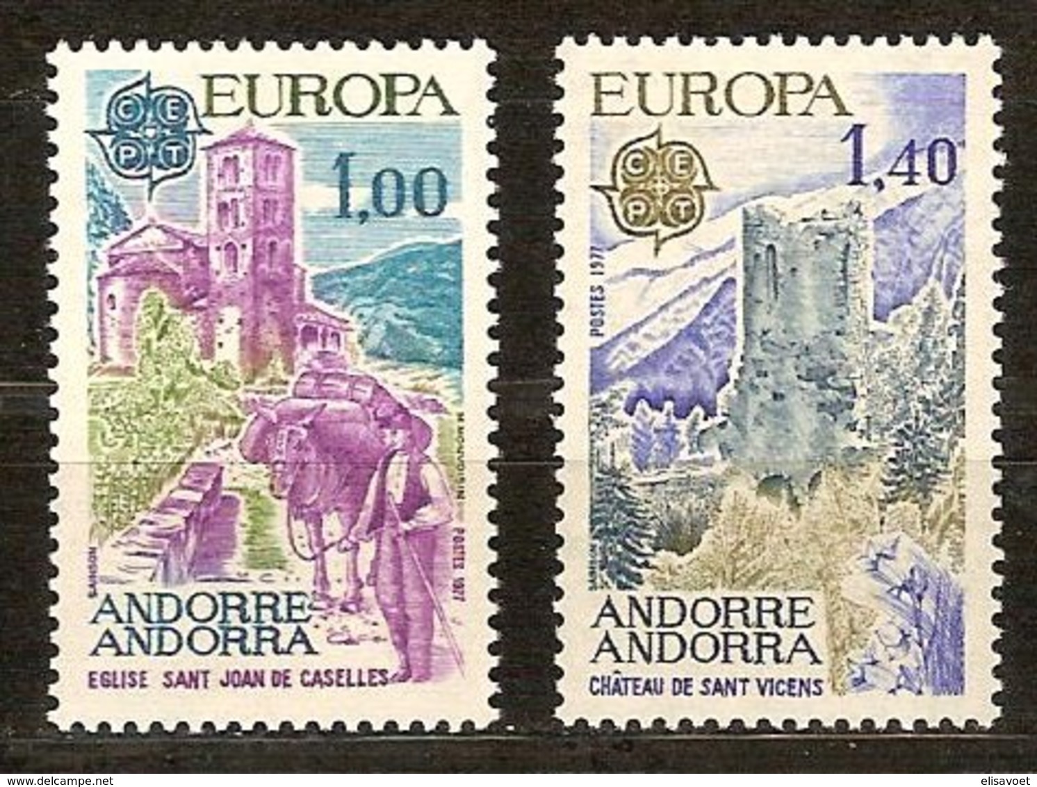 Andorra Andorre Cept 1977 Yvertn° 261-262 *** MNH Cote 22,00 Euro Europa - 1977