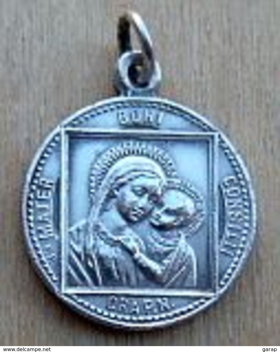Médal-208 Médaille Ancienne,anagramme PP Mater Boni Consilli Signée Pénin Au Dos Médaille Du Scapulaire - Religione & Esoterismo