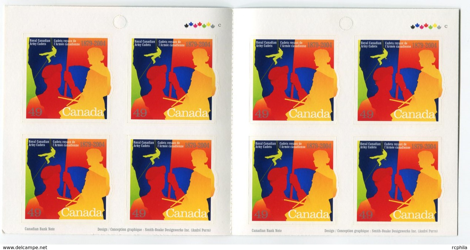 RC 11594 CANADA 2004 CADETS DE L'ARMÉE CARNET BOOKLET MNH NEUF ** - Volledige Boekjes