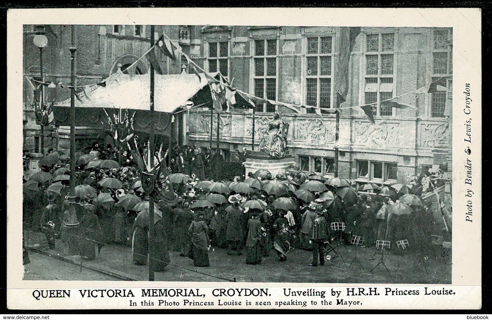 Ref 1273 - Early Postcard - Unveilling Of Queen Victoria Memorial - Croydon Surrey - Surrey