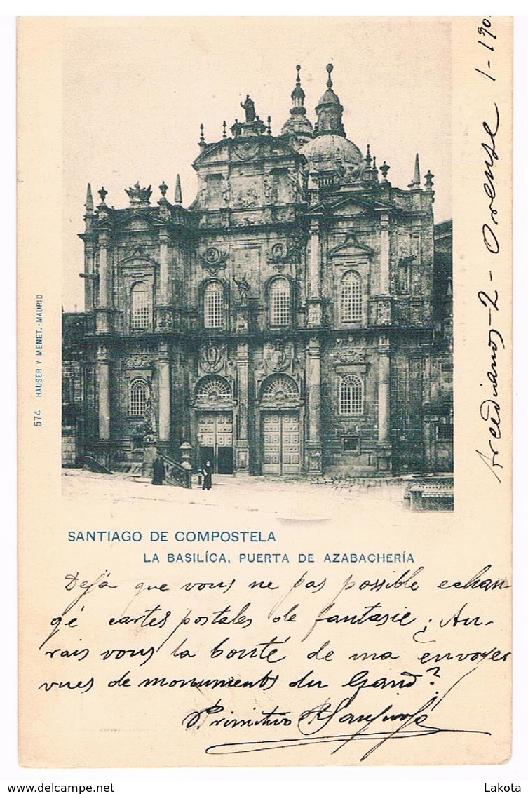 CPA Dos Non Divisé : Santiago De Compostela - St Jacques De Compostelle - Basilica - Santiago De Compostela