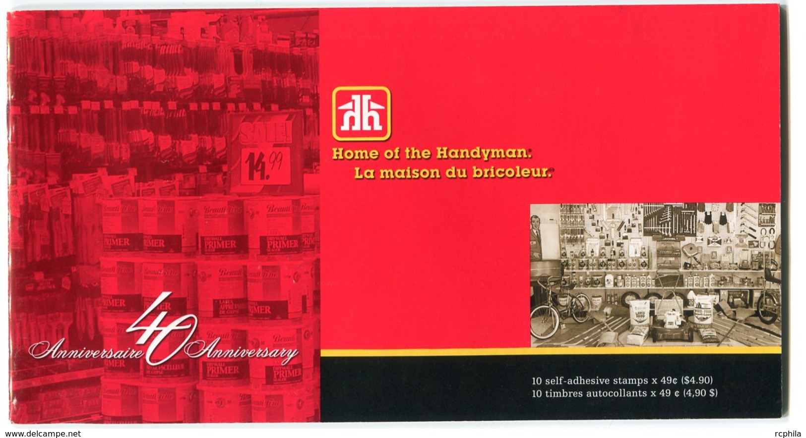 RC 11595 CANADA 2004 BRICOLEUR HANDYMAN CARNET BOOKLET MNH NEUF ** - Ganze Markenheftchen