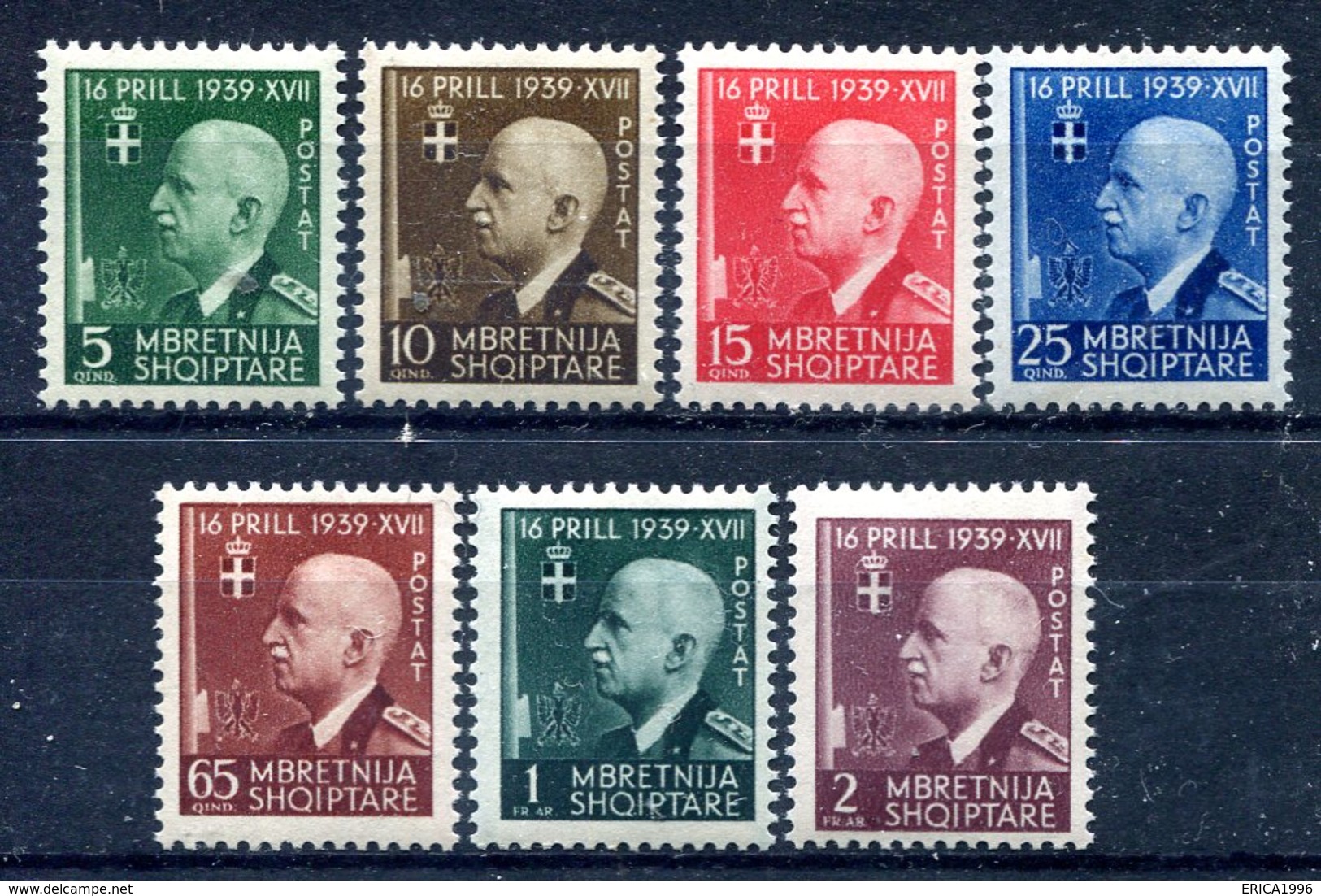 Z1384 ITALIA OCCUPAZIONI ALBANIA 1942 Unione Italo-albanese, MNH, Serie Completa, Valore Catalogo € 250, Ottime Condizio - Albania