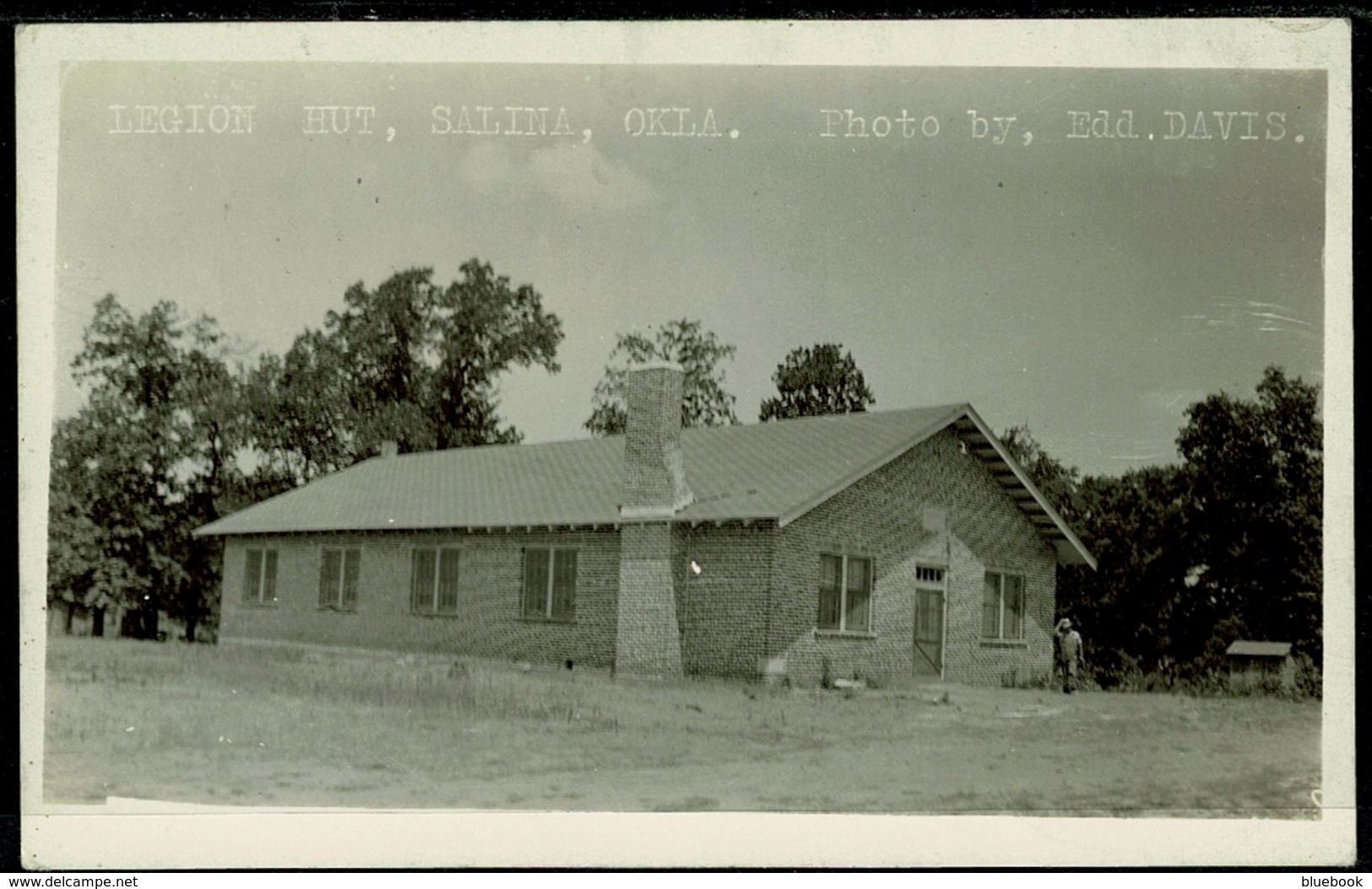 Ref 1273 - Early Real Photo Postcard - Legion Hut - Salina Oklahoma USA - Altri & Non Classificati