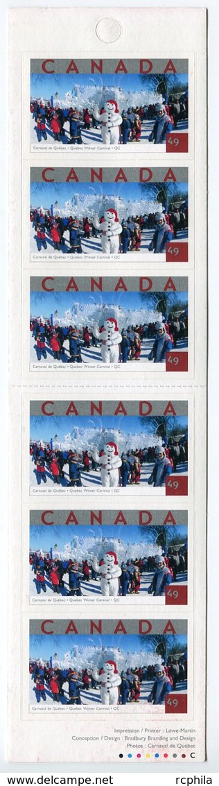 RC 11596 CANADA 2004 QUEBEC CARNAVAL CARNIVAL CARNET BOOKLET MNH NEUF ** - Libretti Completi