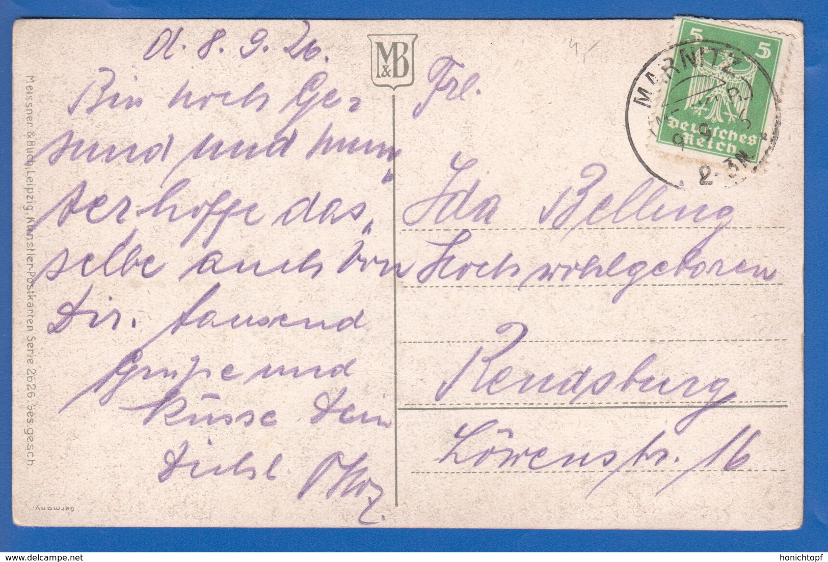 Blumen; Fleurs; 1926 Stempel Marnitz; Ruhner Berge - Blumen