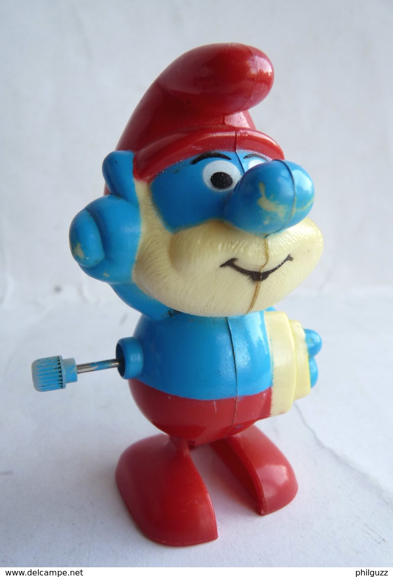 FIGURINE SCHTROUMPF - SMURF - PIFUTOS - CEJI 1983 MARCHEUR GRAND SCHTROUMPF - Smurfs