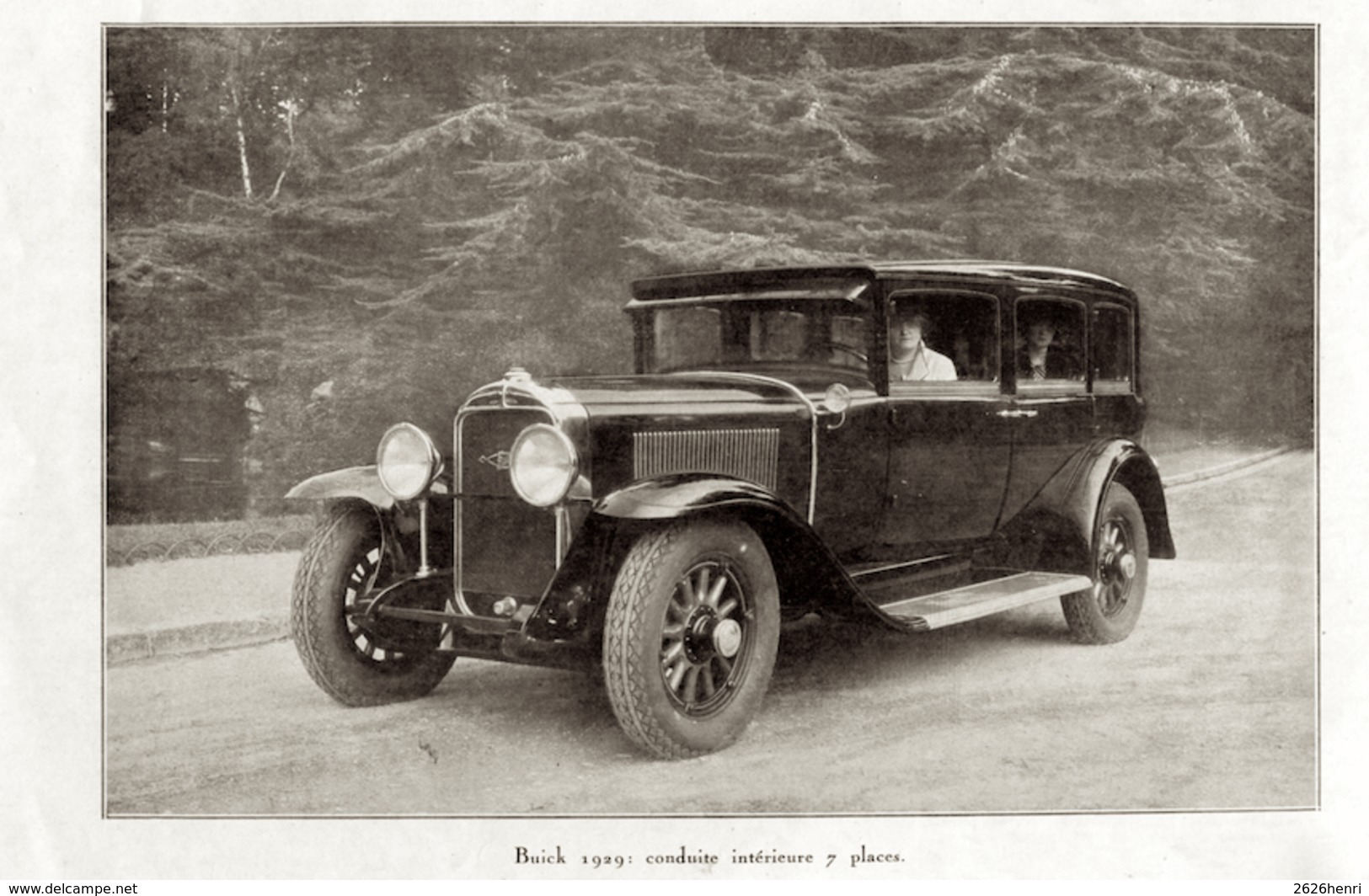 #06 Reproduction Photo Publicitaire 1928 “Buick 1929, 7 Places”, Sur Carte Postale - Voitures De Tourisme