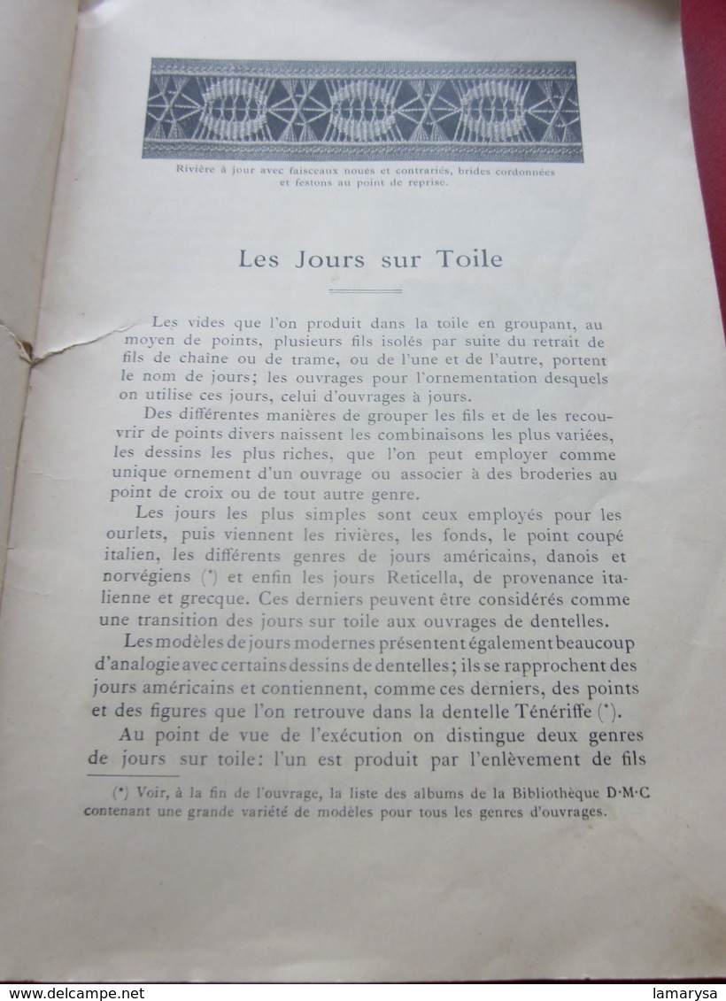 JOURS SUR TOILE D.M.C-Ouvrage Motifs Maille Croisée-Loisirs Créatifs Vintage Décor-Onde-torsades-tresse-Scrapbooking - Scrapbooking