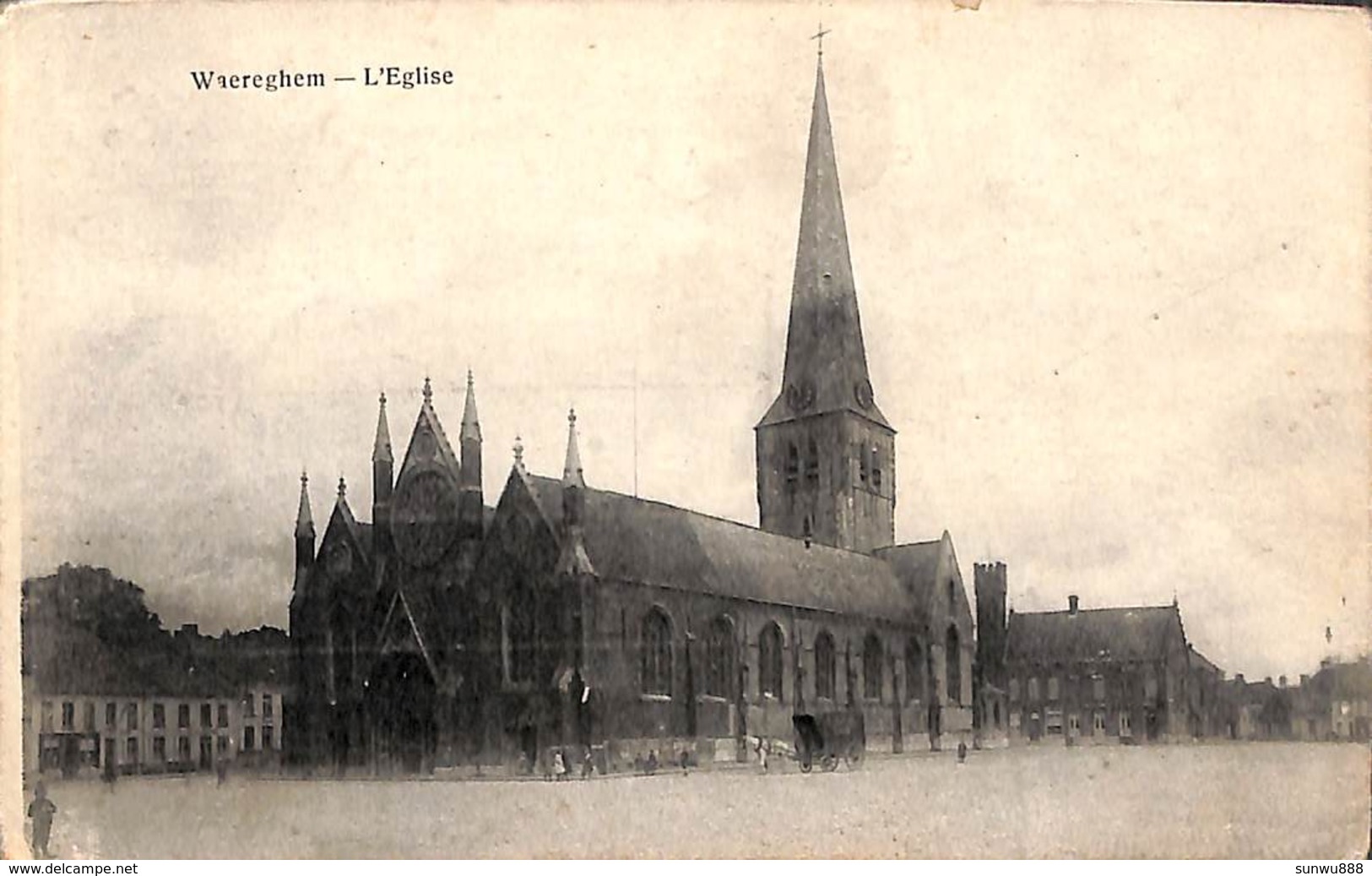 Waregem - L'Eglise (animation, 1921) - Waregem