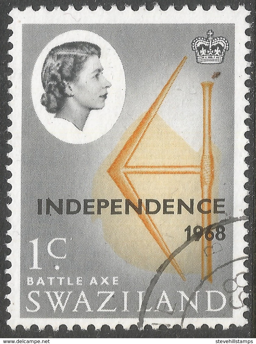 Swaziland. 1968 Independence O/P. 1c Used. SG 143 - Swaziland (1968-...)