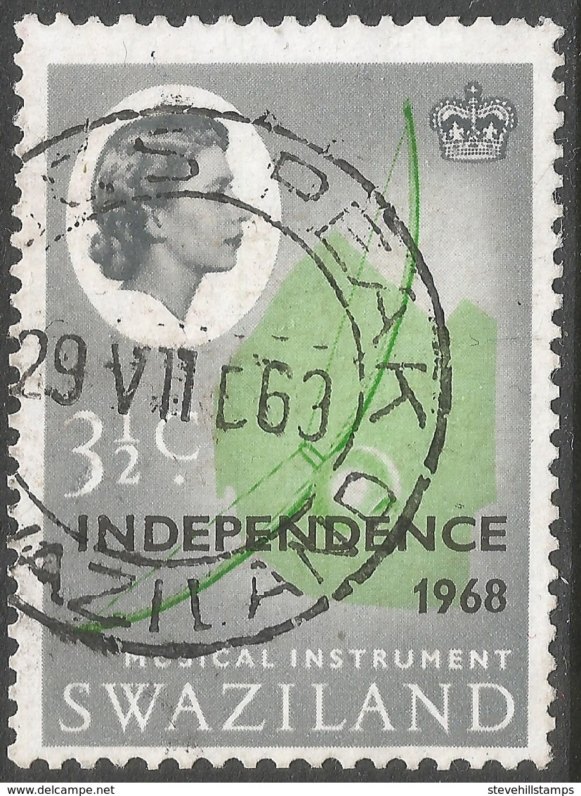 Swaziland. 1968 Independence O/P. 3½c Used. SG 147 - Swaziland (1968-...)